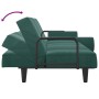 Schlafsofa aus dunkelgrünem Samt mit Armlehnen von vidaXL, Sofas - Ref: Foro24-351896, Preis: 296,33 €, Rabatt: %