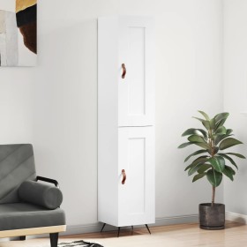 Aparador alto madera contrachapada blanco brillo 34,5x34x180 cm von vidaXL, Sideboards - Ref: Foro24-3200427, Preis: 106,12 €...