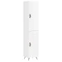 Aparador alto madera contrachapada blanco brillo 34,5x34x180 cm by vidaXL, Sideboards - Ref: Foro24-3200427, Price: 104,86 €,...