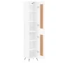 Aparador alto madera contrachapada blanco brillo 34,5x34x180 cm by vidaXL, Sideboards - Ref: Foro24-3200427, Price: 104,86 €,...