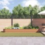 Arriate elevado Marrón 400 x 80 x 44 cm Acero en Maceteros y jardineras | Comprar online en Foro24