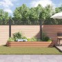 Arriate elevado Marrón 320 x 80 x 44 cm Acero en Maceteros y jardineras | Comprar online en Foro24