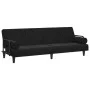 Sofá cama con reposabrazos terciopelo negro de vidaXL, Sofás - Ref: Foro24-351898, Precio: 277,24 €, Descuento: %