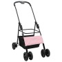 Carrito Plegable para Mascotas Ajustable Rosa 81 x 47 x 99 cm