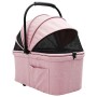 Carrito Plegable para Mascotas Ajustable Rosa 81 x 47 x 99 cm