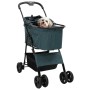 Carrito Plegable para Mascotas Ajustable Verde 81 x 47 x 99 cm