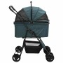 Carrito Plegable para Mascotas Ajustable Verde 81 x 47 x 99 cm