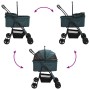 Carrito Plegable para Mascotas Ajustable Verde 81 x 47 x 99 cm