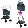 Carrito Plegable para Mascotas Ajustable Verde 81 x 47 x 99 cm