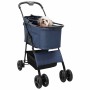 Carrito Plegable para Mascotas Ajustable Azul 81 x 47 x 99 cm