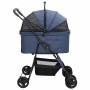 Carrito Plegable para Mascotas Ajustable Azul 81 x 47 x 99 cm