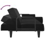Black velvet sofa bed with armrests by vidaXL, Sofas - Ref: Foro24-351898, Price: 299,23 €, Discount: %