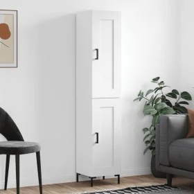 Hochglänzendes Sideboard aus weißem Sperrholz, 34,5 x 34 x 180 cm von vidaXL, Sideboards - Ref: Foro24-3200451, Preis: 110,03...