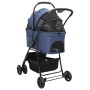 Carrito Plegable para Mascotas Ajustable Azul 81 x 47 x 99 cm