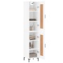 Hochglänzendes Sideboard aus weißem Sperrholz, 34,5 x 34 x 180 cm von vidaXL, Sideboards - Ref: Foro24-3200451, Preis: 111,37...
