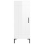 Aparador alto madera contrachapada blanco brillo 34,5x34x180 cm de vidaXL, Aparadores - Ref: Foro24-3200451, Precio: 111,28 €...