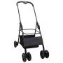 Carrito Plegable para Mascotas Ajustable Negro 81 x 47 x 99 cm