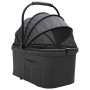 Carrito Plegable para Mascotas Ajustable Negro 81 x 47 x 99 cm