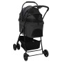 Carrito Plegable para Mascotas Ajustable Negro 81 x 47 x 99 cm