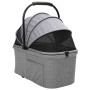 Carrito Plegable para Mascotas Ajustable Gris 81 x 47 x 99 cm