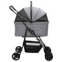 Carrito Plegable para Mascotas Ajustable Gris 81 x 47 x 99 cm