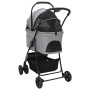 Carrito Plegable para Mascotas Ajustable Gris 81 x 47 x 99 cm