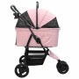 Carrito Plegable para Mascotas Ajustable Rosa 78 x 54 x 101 cm