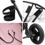 Carrito Plegable para Mascotas Ajustable Rosa 78 x 54 x 101 cm