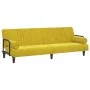 Sofá cama con reposabrazos terciopelo amarillo by vidaXL, Sofas - Ref: Foro24-351899, Price: 259,11 €, Discount: %