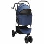 Carrito Plegable para Mascotas Ajustable Azul 78 x 54 x 101 cm