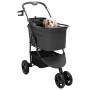 Carrito Plegable para Mascotas Ajustable Negro 78 x 54 x 101 cm