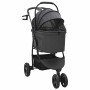 Carrito Plegable para Mascotas Ajustable Negro 78 x 54 x 101 cm