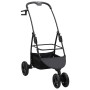 Carrito Plegable para Mascotas Ajustable Negro 78 x 54 x 101 cm
