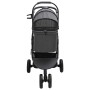 Carrito Plegable para Mascotas Ajustable Negro 78 x 54 x 101 cm