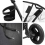 Carrito Plegable para Mascotas Ajustable Negro 78 x 54 x 101 cm
