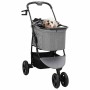 Carrito Plegable para Mascotas Ajustable Gris 78 x 54 x 101 cm