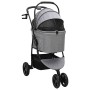 Carrito Plegable para Mascotas Ajustable Gris 78 x 54 x 101 cm
