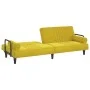 Sofá cama con reposabrazos terciopelo amarillo by vidaXL, Sofas - Ref: Foro24-351899, Price: 259,11 €, Discount: %
