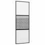 Puerta deslizante Negro 76 x 205 cm Vidrio templado y aluminio