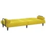 Sofá cama con reposabrazos terciopelo amarillo by vidaXL, Sofas - Ref: Foro24-351899, Price: 259,11 €, Discount: %