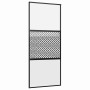 Puerta deslizante Negro 90 x 205 cm Vidrio templado y aluminio