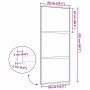 Puerta deslizante Negro 90 x 205 cm Vidrio templado y aluminio