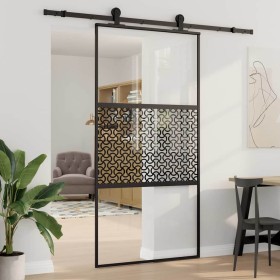 Puerta deslizante Negro 102.5 x 205 cm