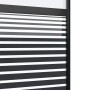 Puerta deslizante Negro 76 x 205 cm Vidrio templado y aluminio
