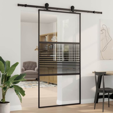Puerta deslizante Negro 102.5 x 205 cm en Puertas | Comprar online en Foro24