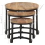 Beistelltische 3 Stück raues Mangoholz von vidaXL, Seitentische - Ref: Foro24-320686, Preis: 114,15 €, Rabatt: %