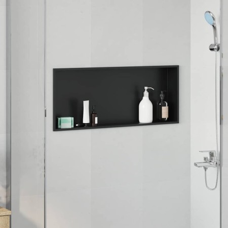 Nichos de Ducha Negro 75 x 30 x 9.5 cm Acero inoxidable