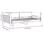 Hellgraues Samtschlafsofa 90x200 cm von vidaXL, Betten und Lattenroste - Ref: Foro24-354244, Preis: 191,70 €, Rabatt: %
