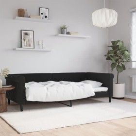 Schlafsofa aus schwarzem Samt, 90 x 200 cm von vidaXL, Betten und Lattenroste - Ref: Foro24-354248, Preis: 189,72 €, Rabatt: %