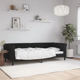 Schlafsofa aus schwarzem Samt, 90 x 200 cm von vidaXL, Betten und Lattenroste - Ref: Foro24-354248, Preis: 186,88 €, Rabatt: %